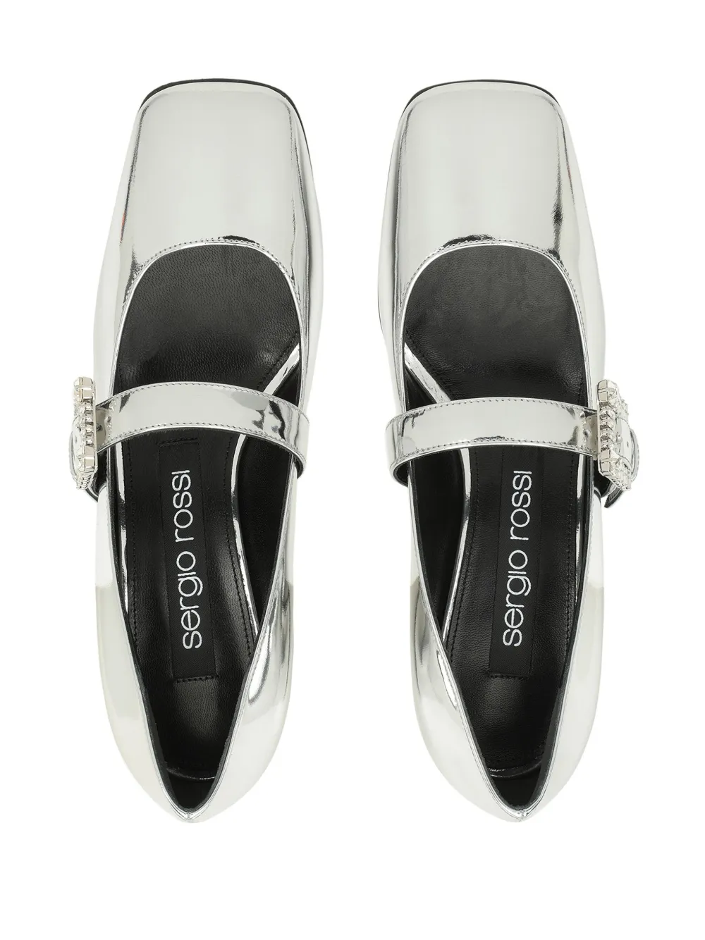 Sergio Rossi SR Twenty 45mm leather pumps Silver