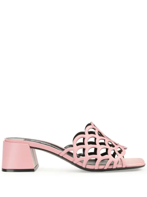 Sergio Rossi Mermaid 45mm leather sandals