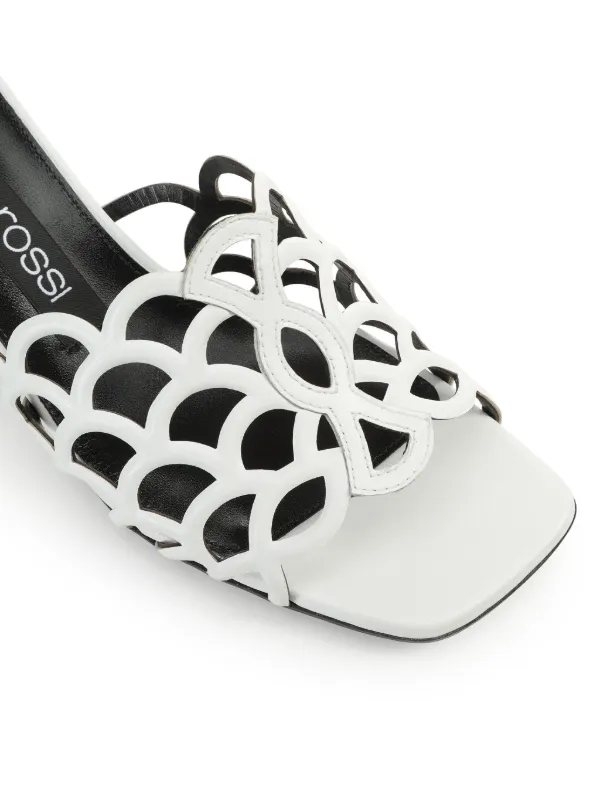 【Sergio Rossi】Sr Mermaid 45mm ミュール Sergio Rossi Sr Mermaid 45mm Mules | White | FARFETCH CA