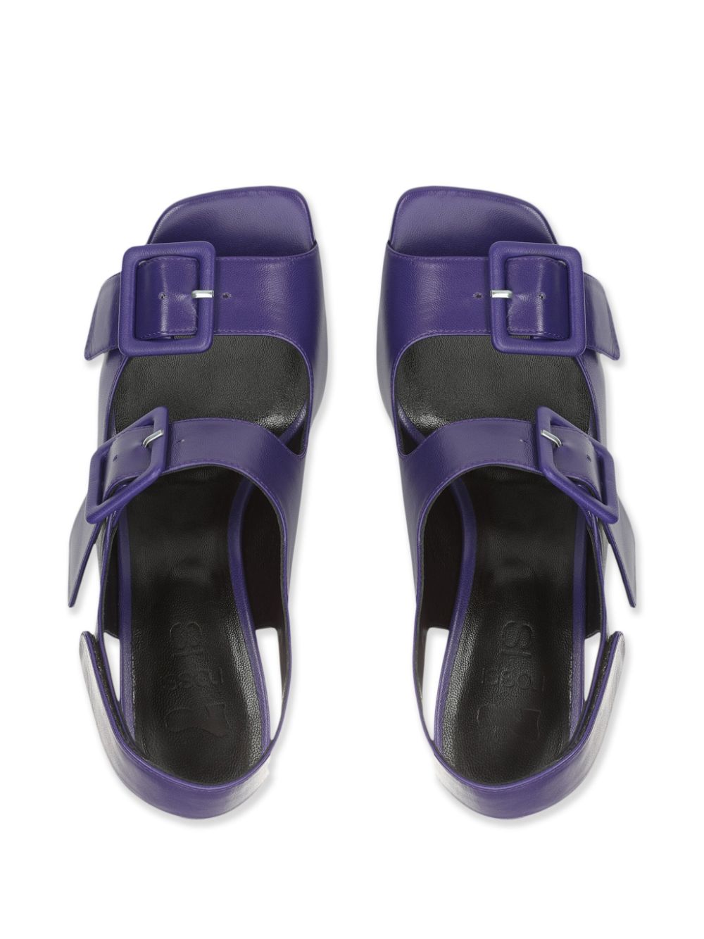 Shop Sergio Rossi Si Rossi 90mm Leather Sandals In Purple
