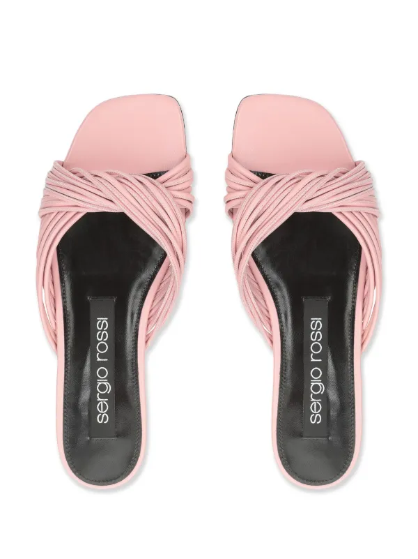 【Sergio Rossi】sr Akida レザー サンダル Sergio Rossi Sr Akida レザーサンダル | ピンク | FARFETCH JP