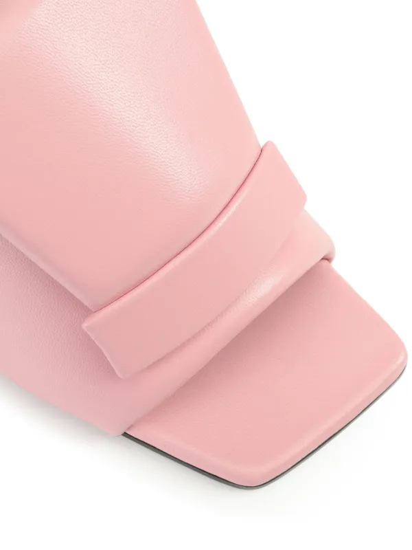 Sergio Rossi SR1 Leather Heeled Sandals | Pink | FARFETCH CA