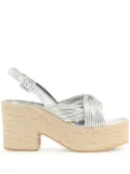 Sergio Rossi sr Akida 50mm platform espadrilles - Silver