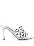 Sergio Rossi Sr Mermaid 90mm leather mules - White