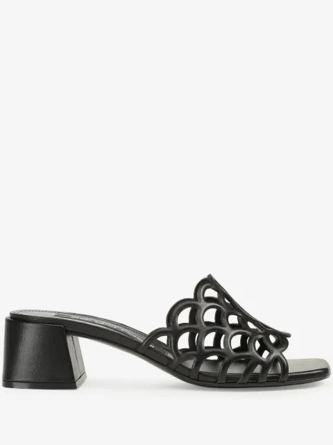 Sergio Rossi 45mm Mermaid leather mules