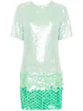 P.A.R.O.S.H. Gigi sequinned mini dress - Green
