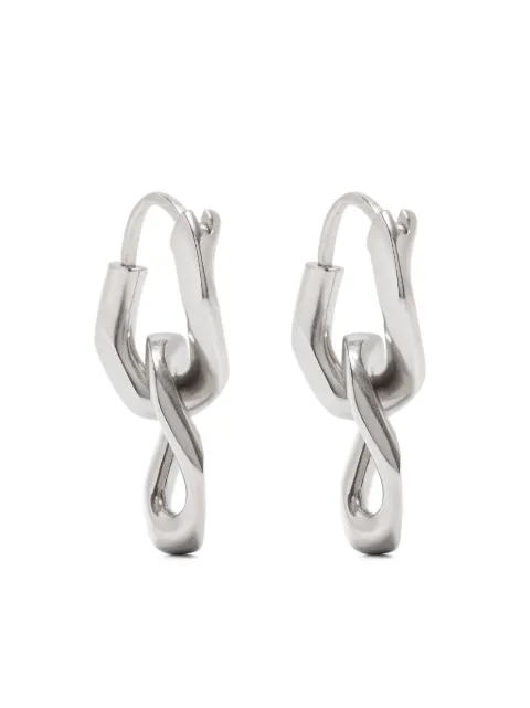 Maison Margiela قرط حلقي لامع بشعار محفور