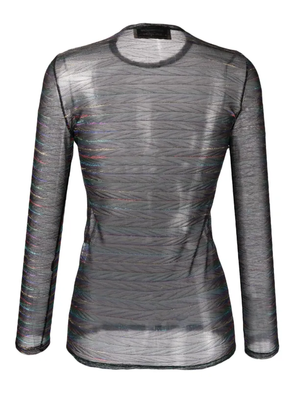 metallic sheer shirt