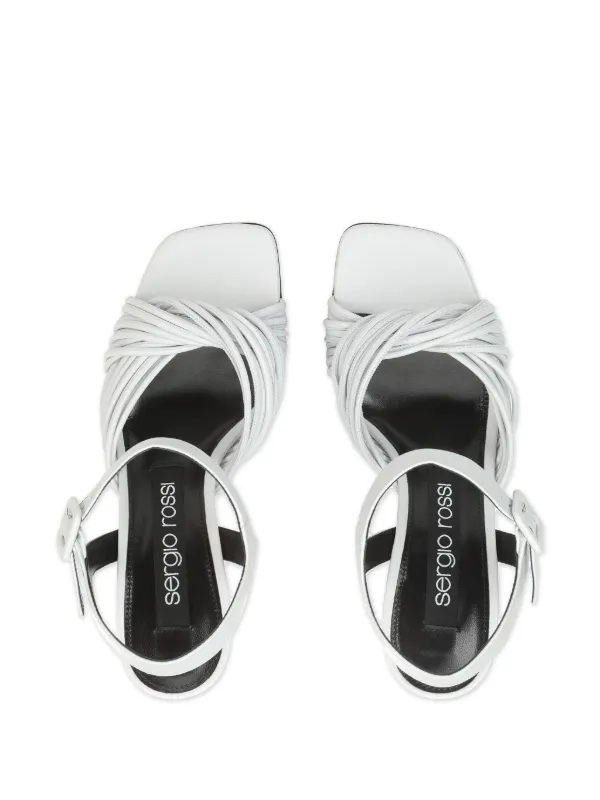 Sergio rossi white sandals store