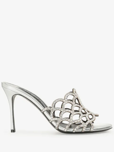 Sergio Rossi SR Mermaid 90mm leather mules