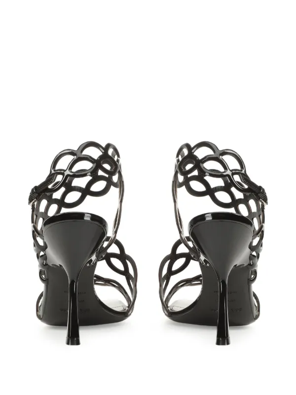 直営店‐Sergio Rossi‐ Mermaid 100mm レザー サンダル sr Mermaid Sandal Heel Black – Sergio Rossi