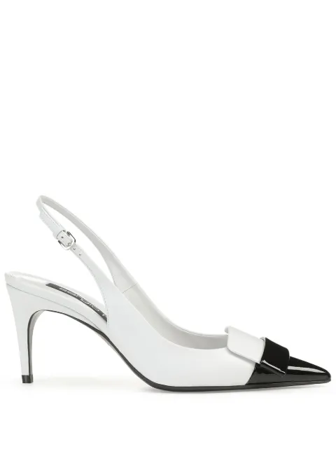 Sergio Rossi SR1 75mm slingback leather pumps