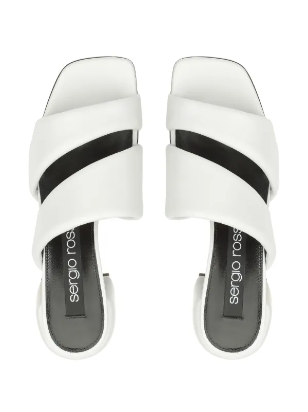 【送料&関税込】Sergio Rossi Spongy 45 Sandals Sergio Rossi Spongy 45mm Leather Sandals | White | FARFETCH JO