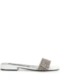 Sergio Rossi sr Paris rhinestone-embellished leather sandals - White