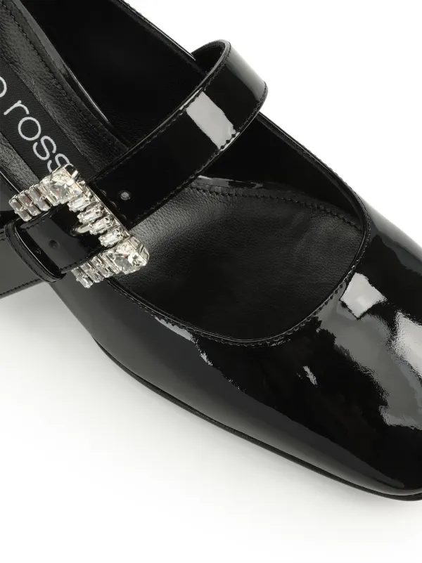 早い者勝ち【Sergio Rossi】Sr Twenty Buckle パンプス 45mm パンプス レッド ローヒール: 45mm, sr Twenty Buckle - Pumps