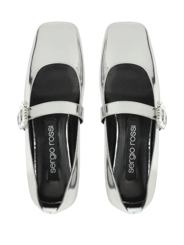Sergio Rossi Sr Twenty フラットシューズ | シルバートーン | FARFETCH JP
