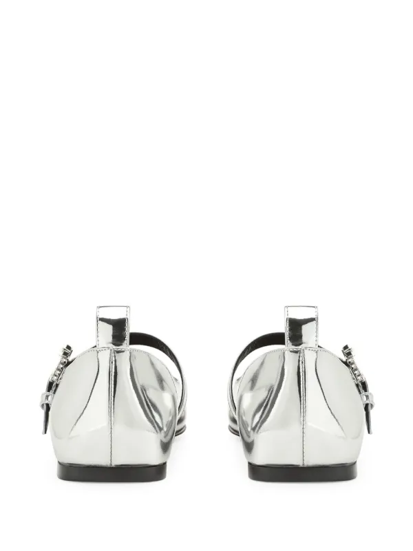 Sergio Rossi Sr Twenty フラットシューズ | シルバートーン | FARFETCH JP