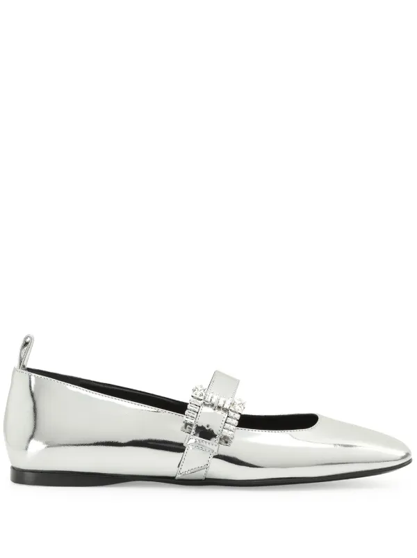 Sergio Rossi Sr Twenty フラットシューズ | シルバートーン | FARFETCH JP