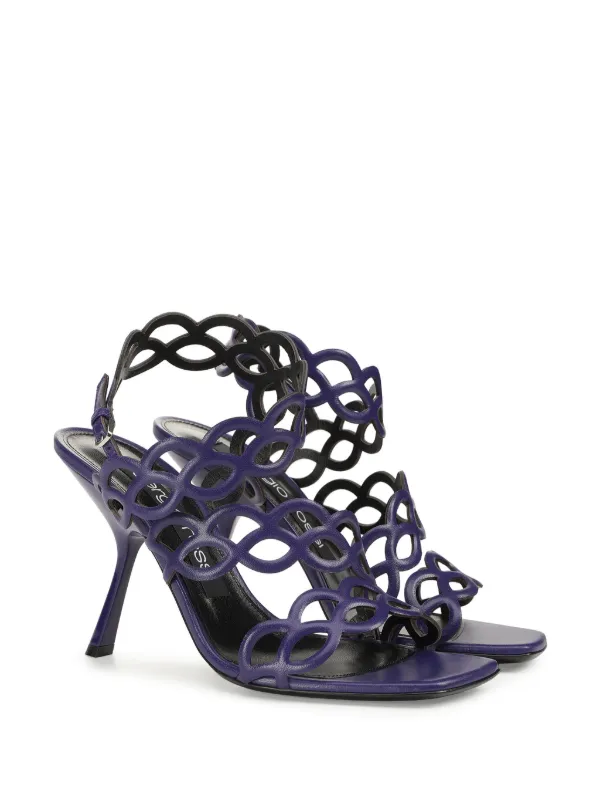 直営店‐Sergio Rossi‐ Sr Mermaid 60mm レザー サンダル sr Mermaid Sandal Heel Black – Sergio Rossi