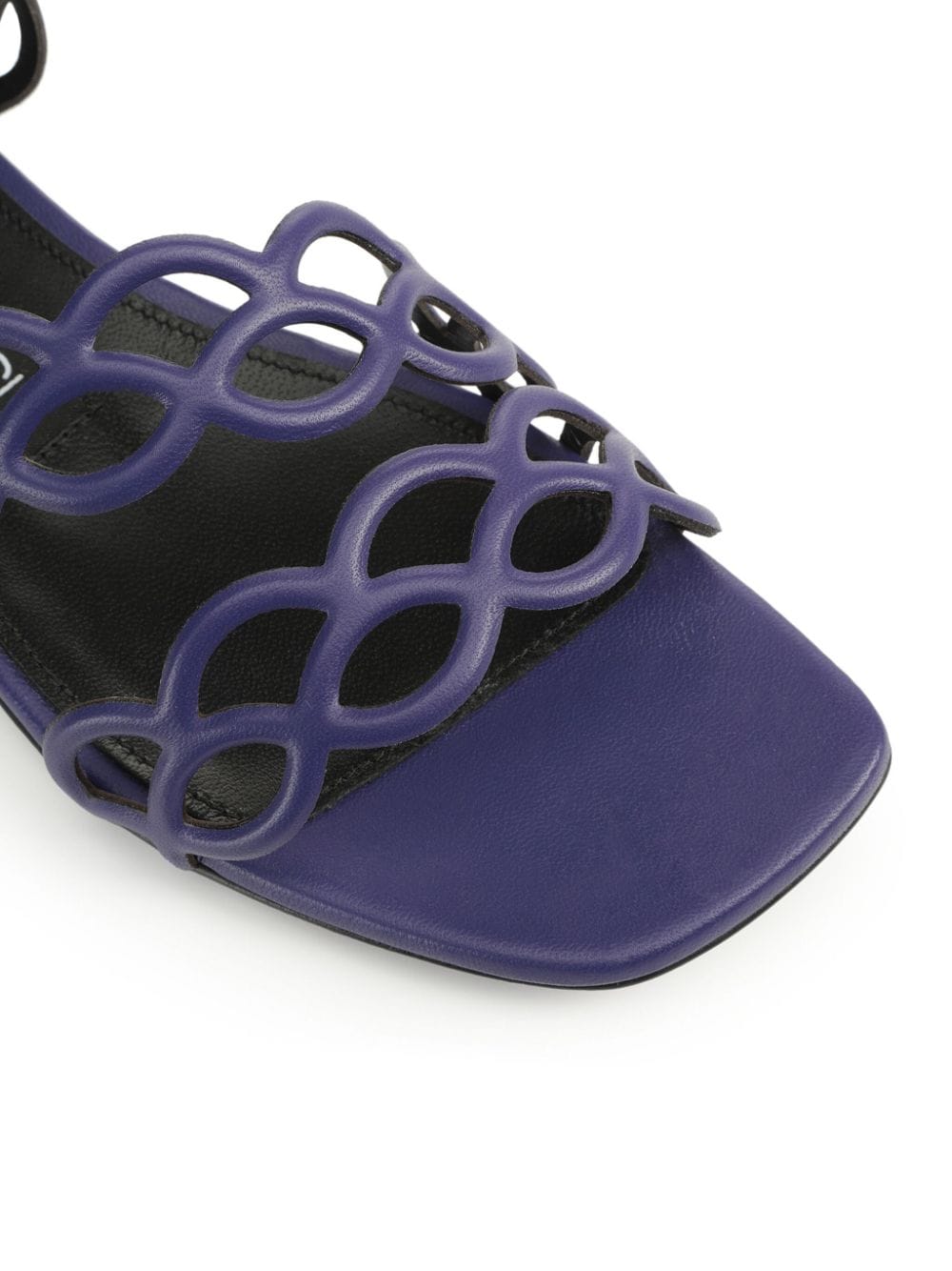 Shop Sergio Rossi Mermaid Leather Sandals In Purple