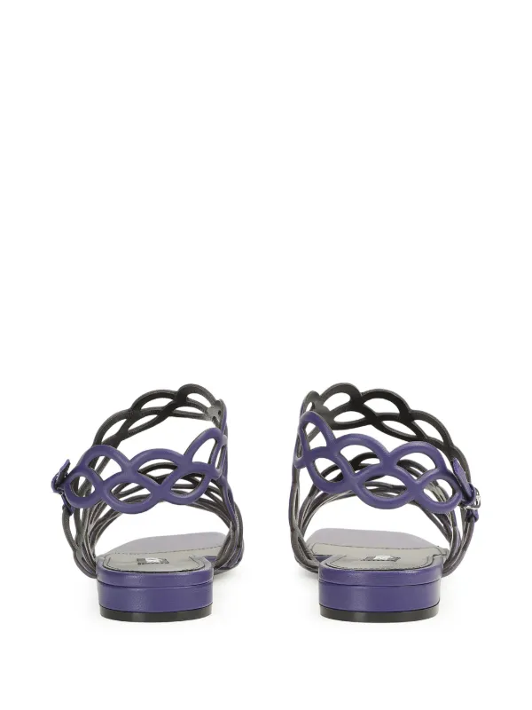 【Sergio Rossi】ラミネート加工 レザー Mermaid サンダル サンダル グレー ハイヒール: 90mm, sr Mermaid - Sandals Grey