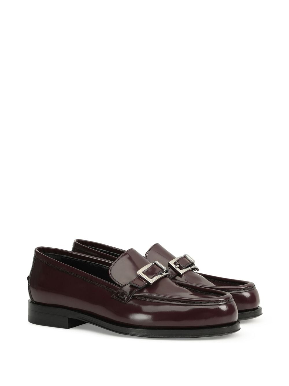 Shop Sergio Rossi Sr Nora Leather Loafers In Red