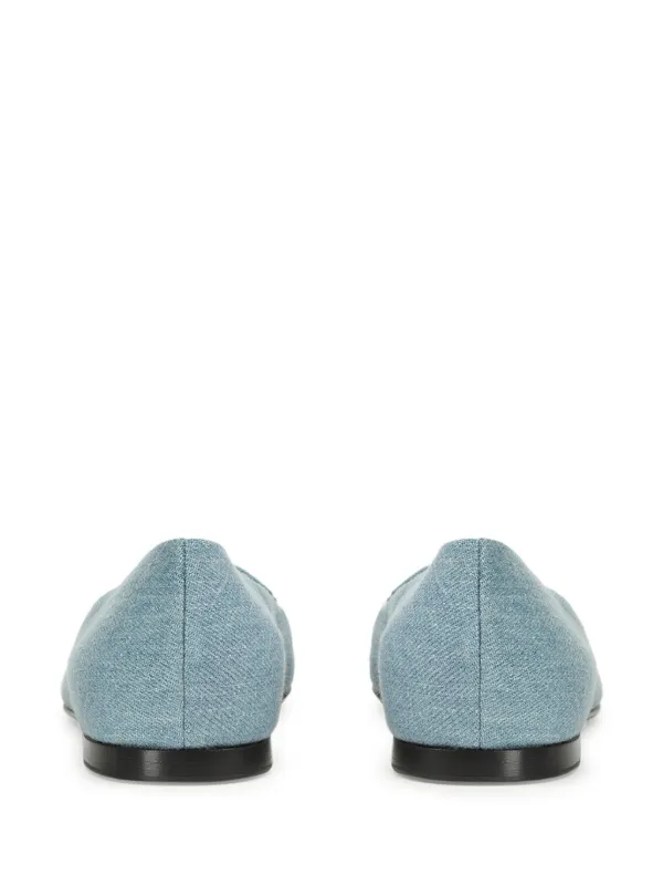 Sergio Rossi SR1 Denim Ballerina Shoes - Farfetch