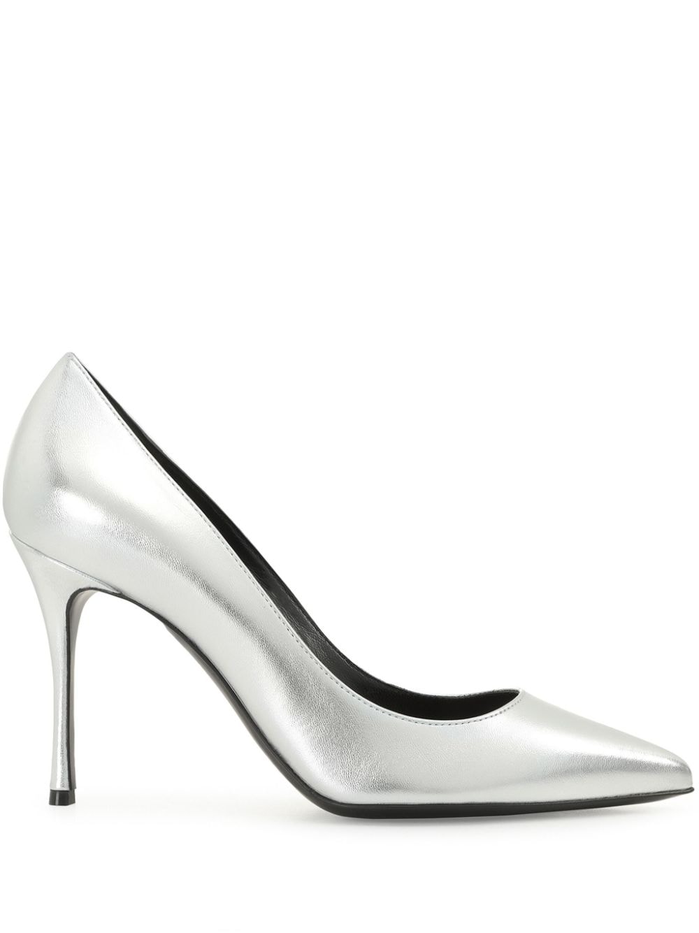 Sergio Rossi Godiva leather pumps - Argento