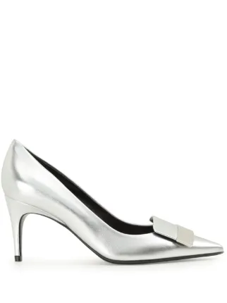 Sergio Rossi SR1 leather Pointed toe heel pumps A78950-MAGN05-5755-110 pink beige 36 1/2 main image 1