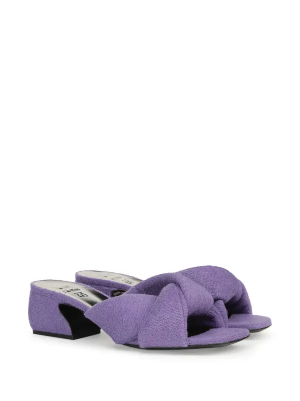 セルジオロッシ☆SI ROSSIパープルスポンジサンダル 45mm Sergio Rossi 45mm SI Rossi Sandals | Purple | FARFETCH BH