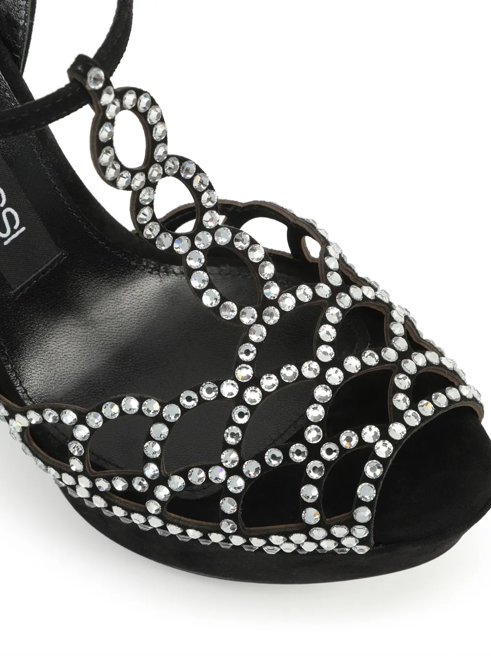 Cheap Marni crystal-embellished leather sandals Men