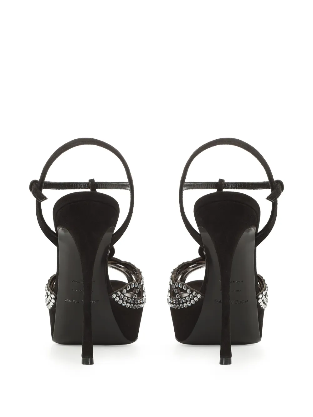 Cheap Marni crystal-embellished leather sandals Men