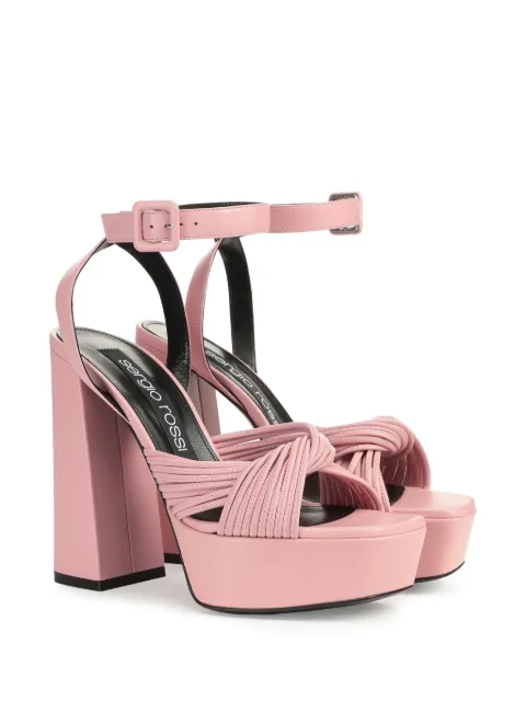 Sergio Rossi Akida leather platform sandals B08420MNAN07 - 1