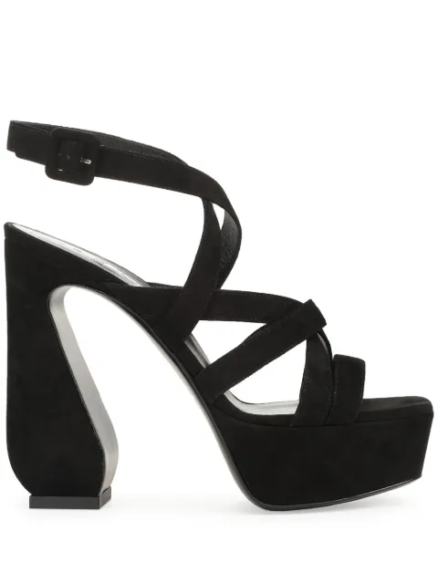 Sergio Rossi SI ROSSI 90mm square-toe suede sandals B08540MCAM33 - 0
