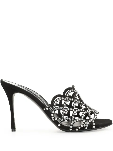 Sergio Rossi 90mm SR Mermaid leather sandals