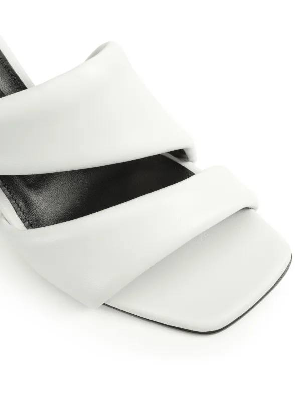 直営店‐Sergio Rossi‐ SR Spongy 80mm レザー サンダル Sergio Rossi Spongy 80mm レザーサンダル | ホワイト | FARFETCH JP