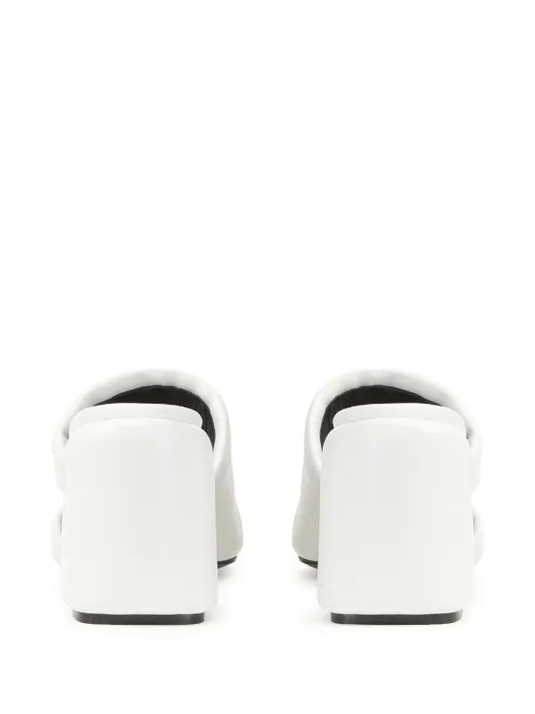 Sergio Rossi Spongy 80mm レザーサンダル | ホワイト | FARFETCH JP