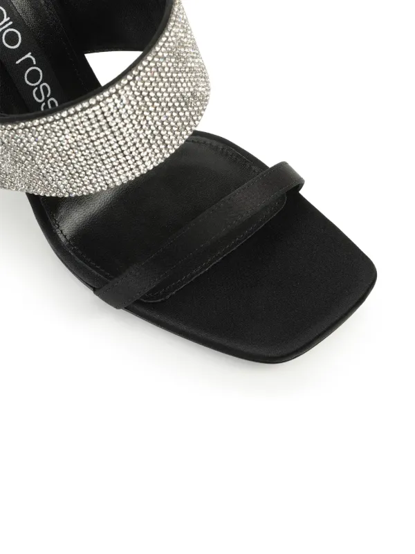 Sergio Rossi Paris 95mm Silk Mules Black FARFETCH AZ