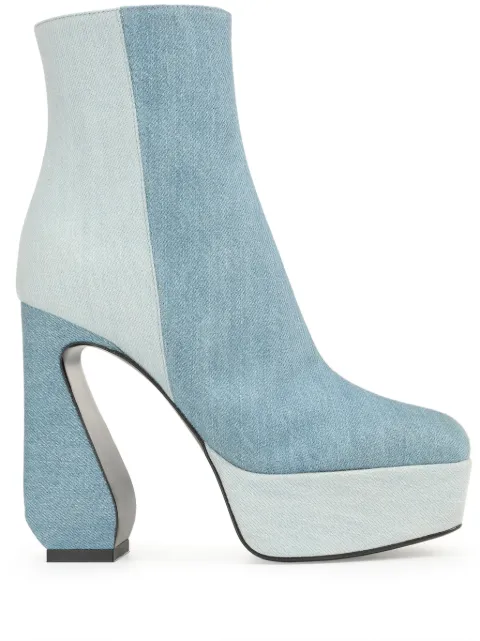 Sergio Rossi SI Rossi 85mm platform denim boots B08140MFL192 - 0
