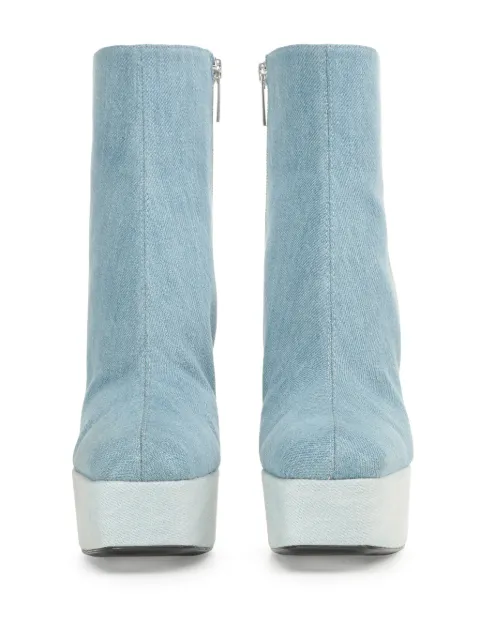 Sergio Rossi SI Rossi 85mm platform denim boots B08140MFL192 - 3