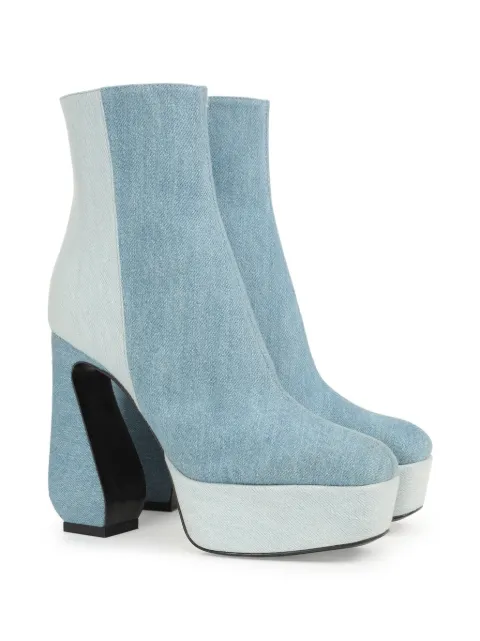 Sergio Rossi SI Rossi 85mm platform denim boots B08140MFL192 - 1
