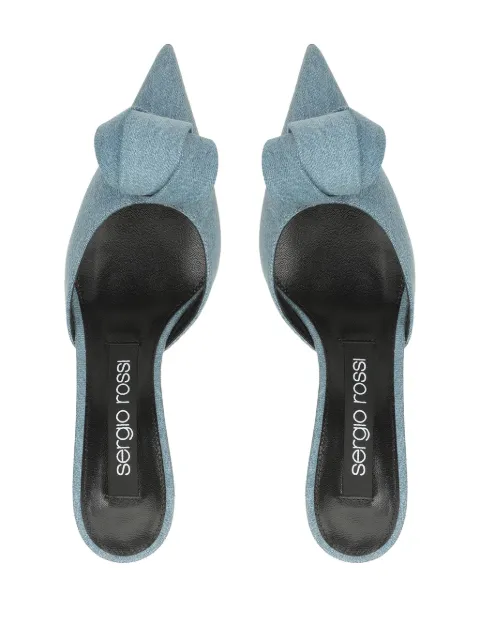 Sergio Rossi Bigoudi denim mules B03470MTEY07 - 3