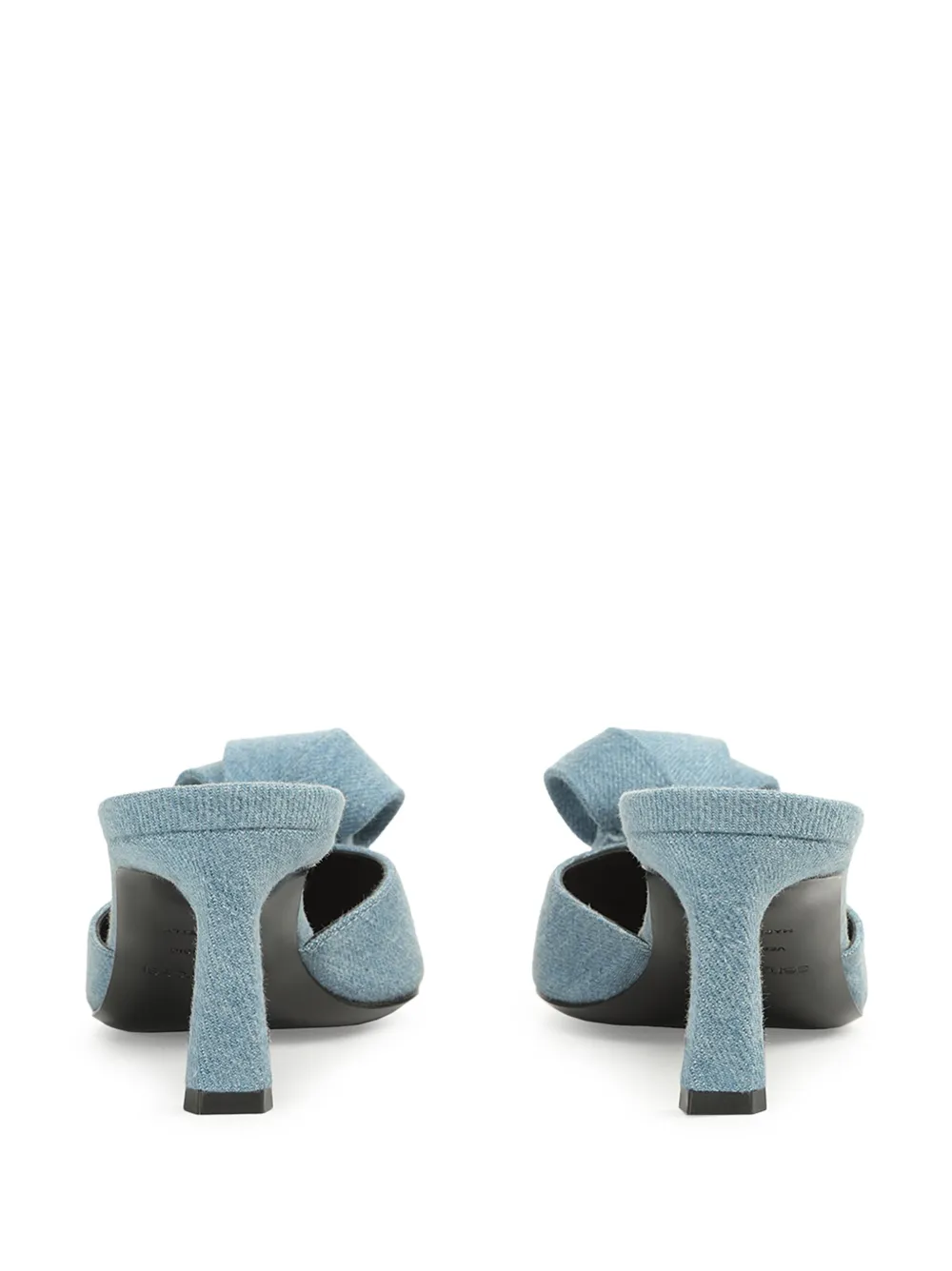 Shop Sergio Rossi Bigoudi Denim Mules In Blue