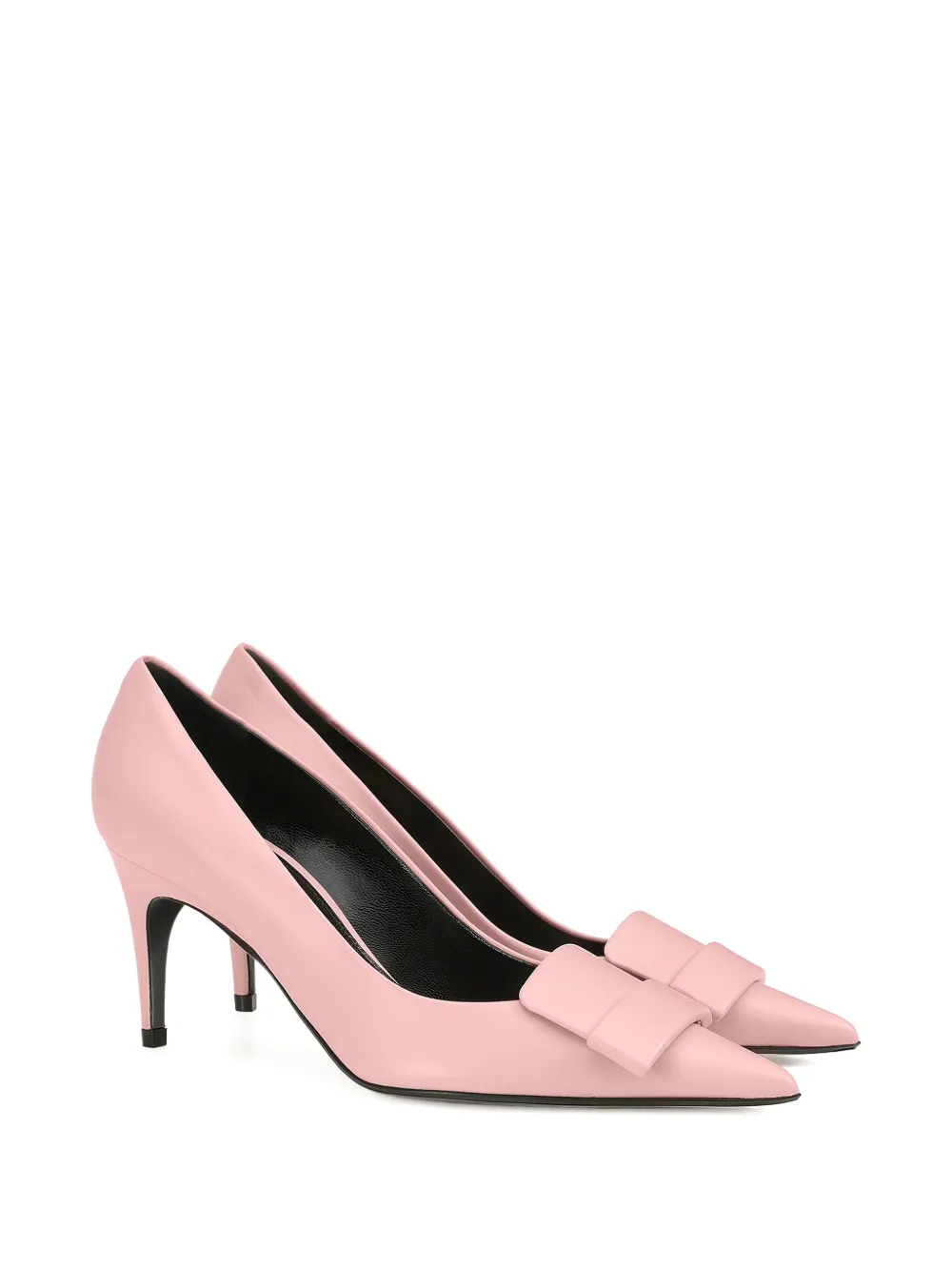 Sergio Rossi leather pointed-toe pumps Pink
