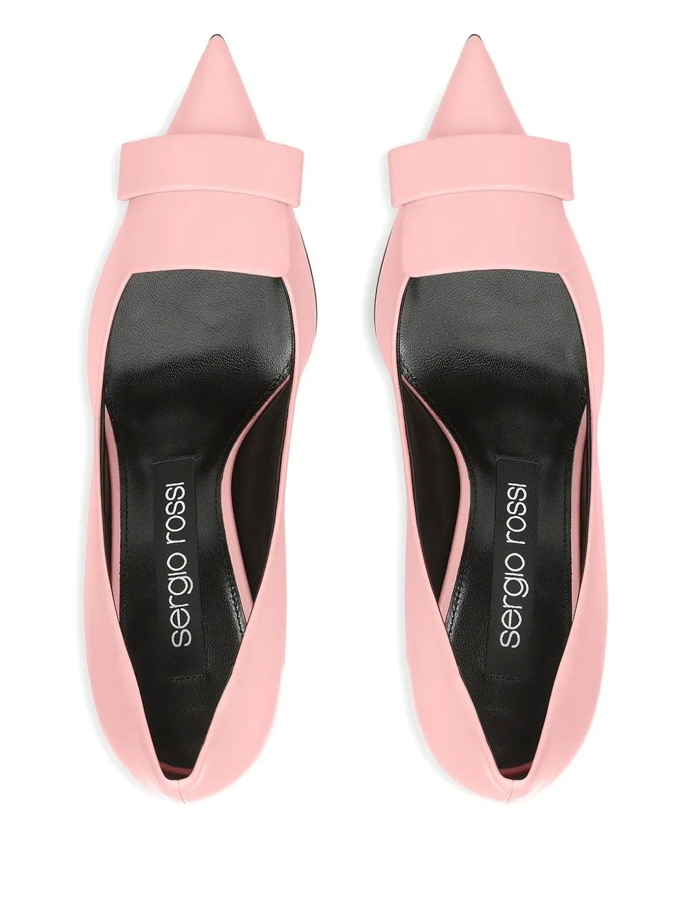 Sergio Rossi leather pointed-toe pumps Pink