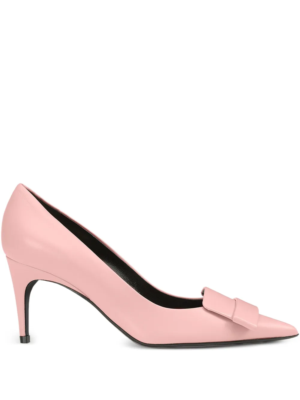 Sergio Rossi leather pointed-toe pumps Pink