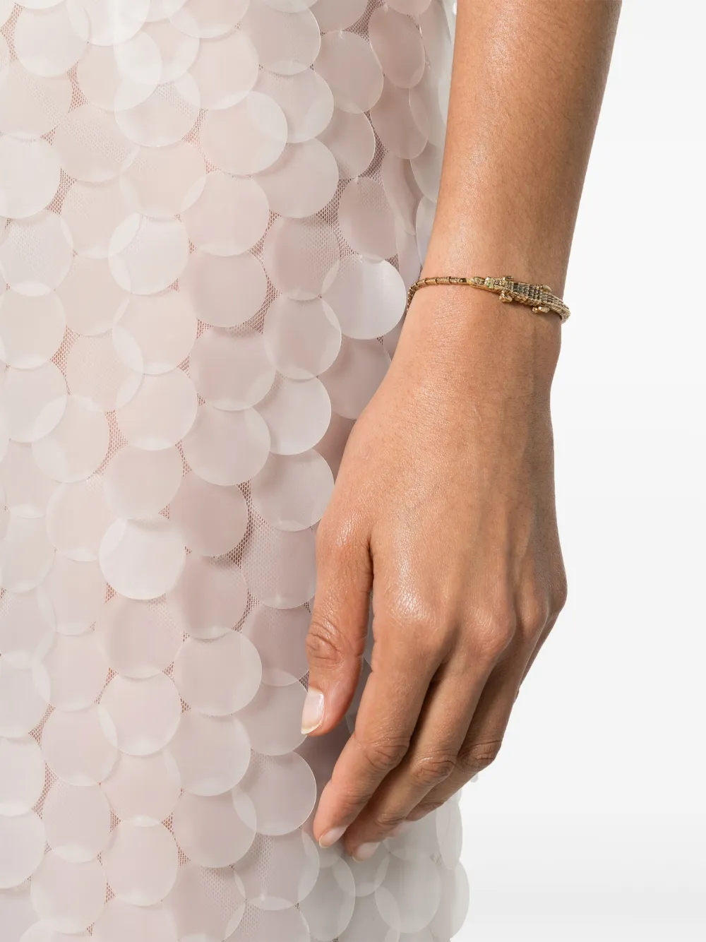 Bibi van der Velden pulsera Alligator Wrap en oro amarillo de 18kt con tsavorita | Image 2
