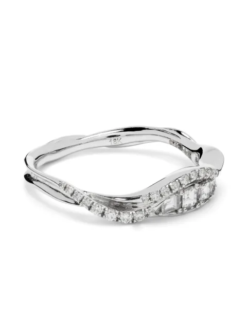 Bibi van der Velden 18kt white gold Inhale diamond stackable ring