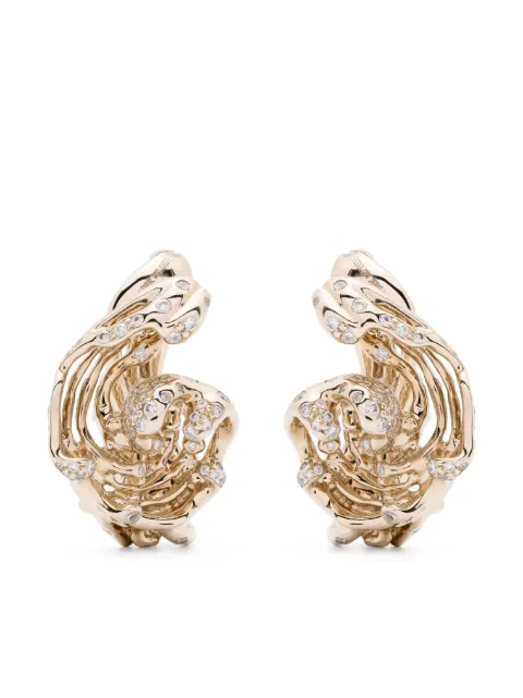 Bibi van der Velden 18kt yellow gold Wave Twist earrings