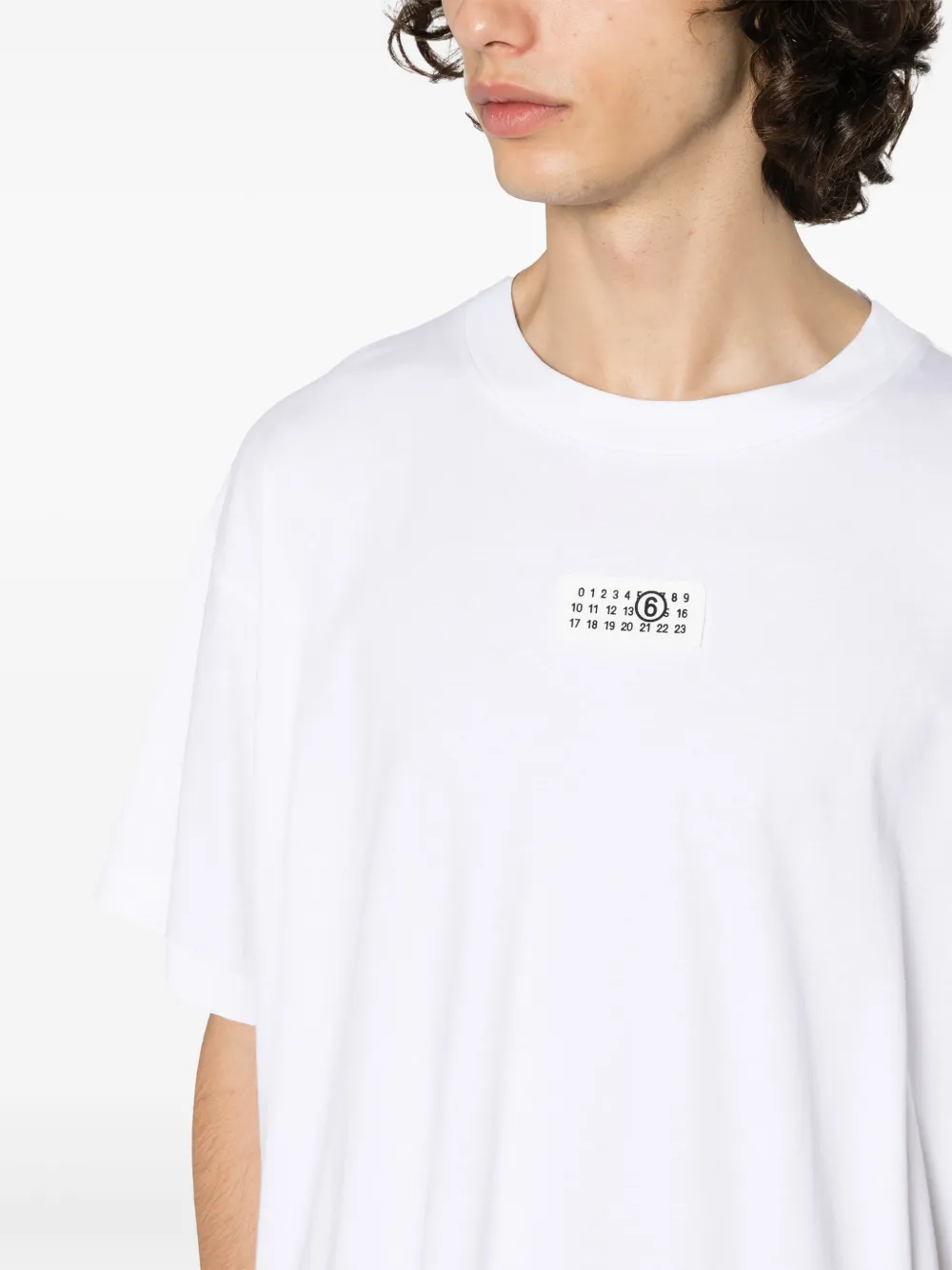 MM6 Maison Margiela T-shirt met patch Wit